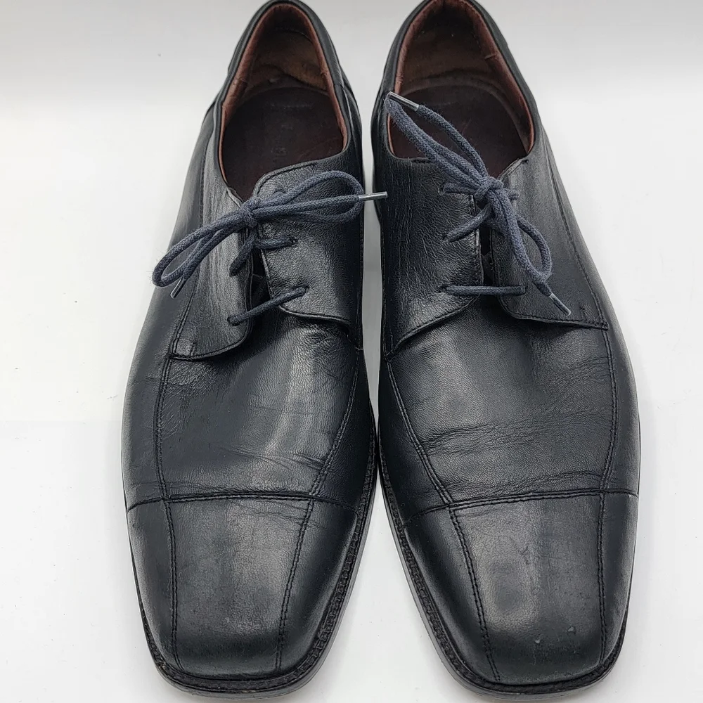 Johnston‎ & Murphy Classic Black Lace Up Shoes Size 13M